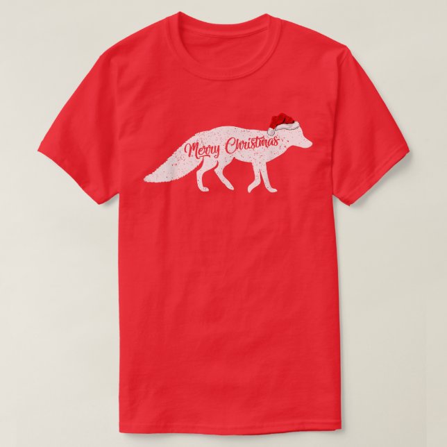 Camiseta Fennec Fox Animal Lover Xmas Santa Hat Fennec Fox (Diseño del anverso)