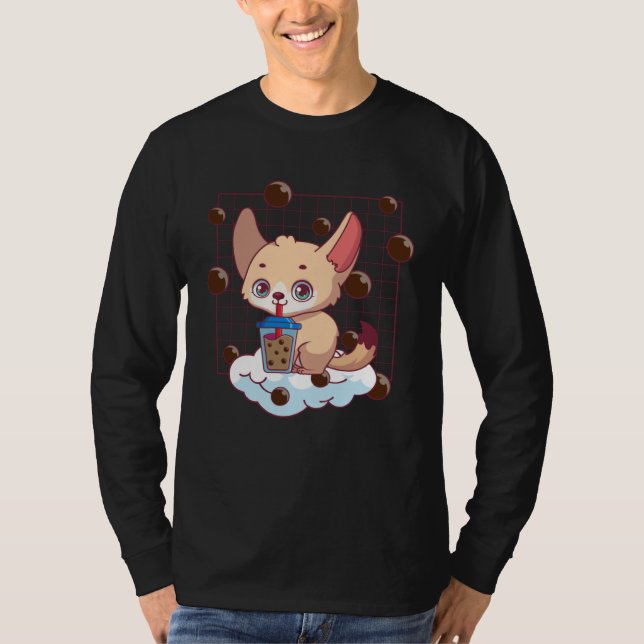 Camiseta Fennec Fox Bubble Tea Fennec Fox  Fennec Foxes (Anverso)