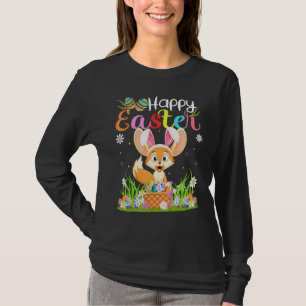 Camiseta Fennec Fox Bunny Egg Hung Fennec Fox Happy East