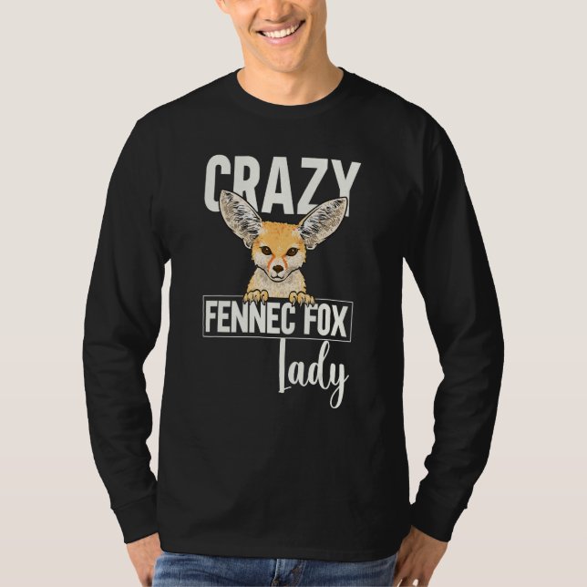 Camiseta Fennec Fox Crazy Fennec Fox Lady (Anverso)