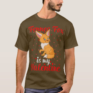 Camiseta Fennec Fox Es Mi Corazón De San Valentín Amor Fenn
