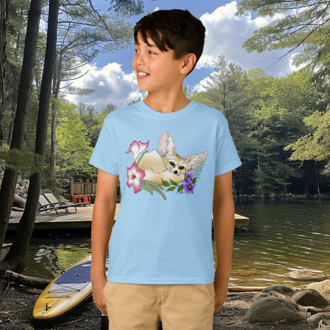 Camiseta Fennec Fox Flowers Cute (Subido por el creador)