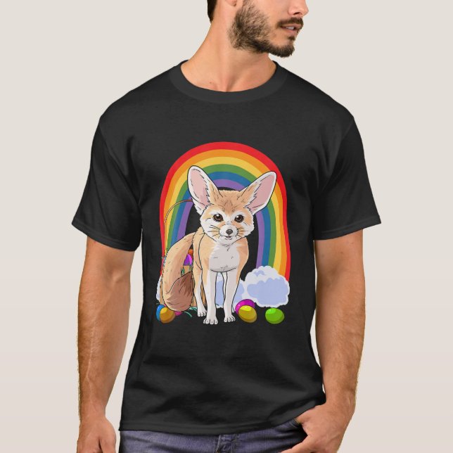 Camiseta Fennec Fox Happy Easter Eggys Bunny (Anverso)
