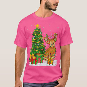Camiseta Fennec Fox Lover Coincide con Xmas Iluminación Fen