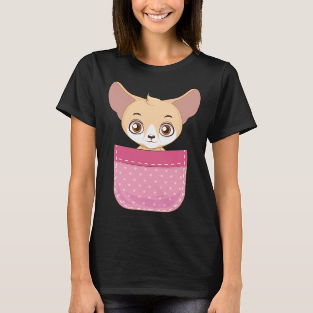 Camiseta Fennec Fox Pocket Fennec Fox  Fennec Foxes (Anverso)
