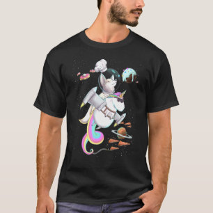 Camiseta Fennec Fox Riding Unicorn Food Pizza Space Fiesta
