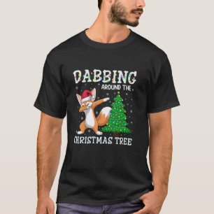 Camiseta Fennec Fox Santa Hat Dabbing alrededor de los Navi