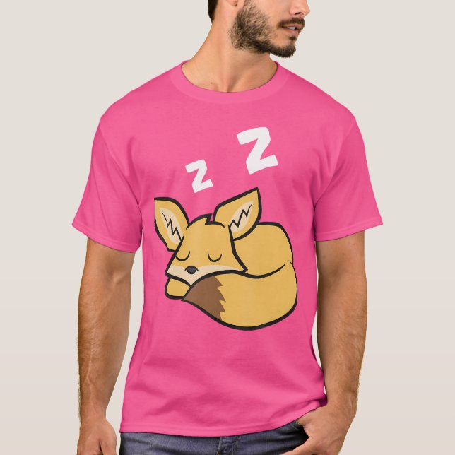 Camiseta Fennec Fox Sleeping Funny Cansado Fennec Fox (Anverso)