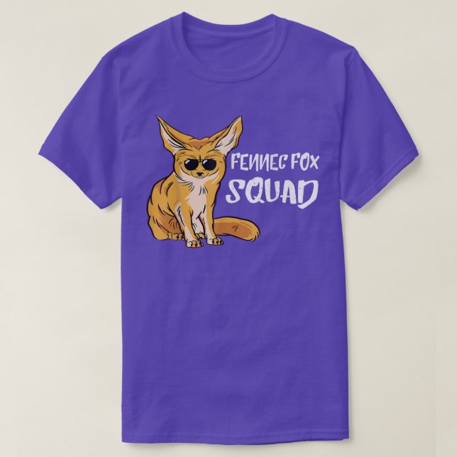 Camiseta Fennec Fox Squad Sunglass Team Desert Animal Oídos (Diseño del anverso)