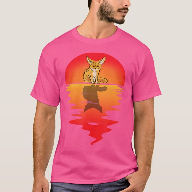 Camiseta Fennec Fox Sunset Ear Animal Fennec Fox Dueño (Anverso)