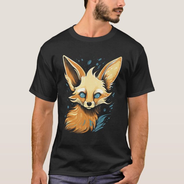 Camiseta Fennec Fox Water Paint Style Cum Fennic Fox (Anverso)