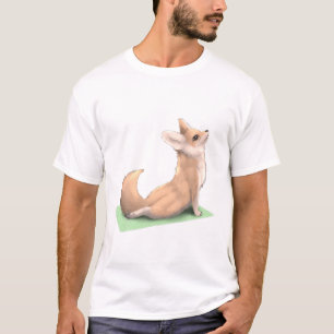 Camiseta Fennec Fox Yoga Pose Meditation Zen Workout ExGrac