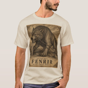 Camiseta Fenrir El Gran Lobo Mitología Nórdica