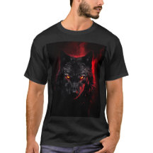 Fenrir - Lobo negro con ojos rojos