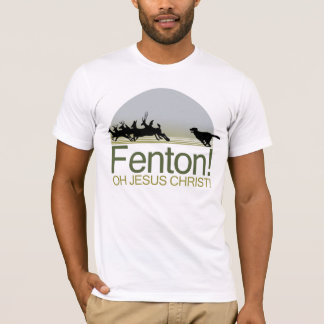 Camiseta ¡Fenton! El perro persigue al ciervo en el parque 