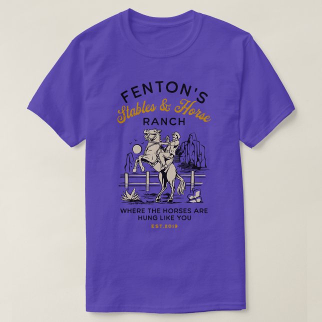 Camiseta Fentons Stables Horse Ranch Est 2019 (Diseño del anverso)