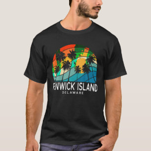 Camiseta Fenwick Island Delaware Palm Tree Tropical Beach S