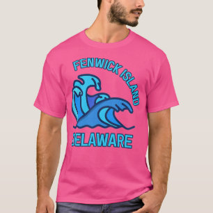 Camiseta Fenwick Island Delaware Pocket Wave Souvenir 