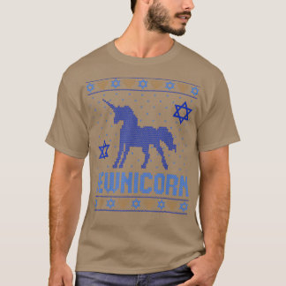Camiseta Feo feriado de Hanukkah judío unicornio en Chanuka