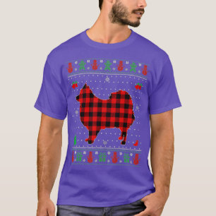 Camiseta Feo Navidades Red Plaid Pomeranian Lover Matc