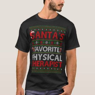 Camiseta Feo terapeuta física favorita de Santa Navidades