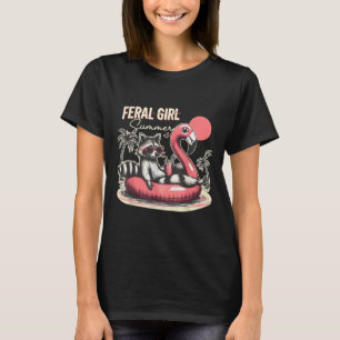Camiseta Feral Chica Summer Funny Meme Feral Raccoon Summer