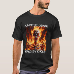 Camiseta Feral Por Elección Funny Cringe Hard Skeleton Meme