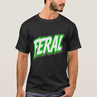 Camiseta Feral T-Shirt - Wild Gothic Statement Design
