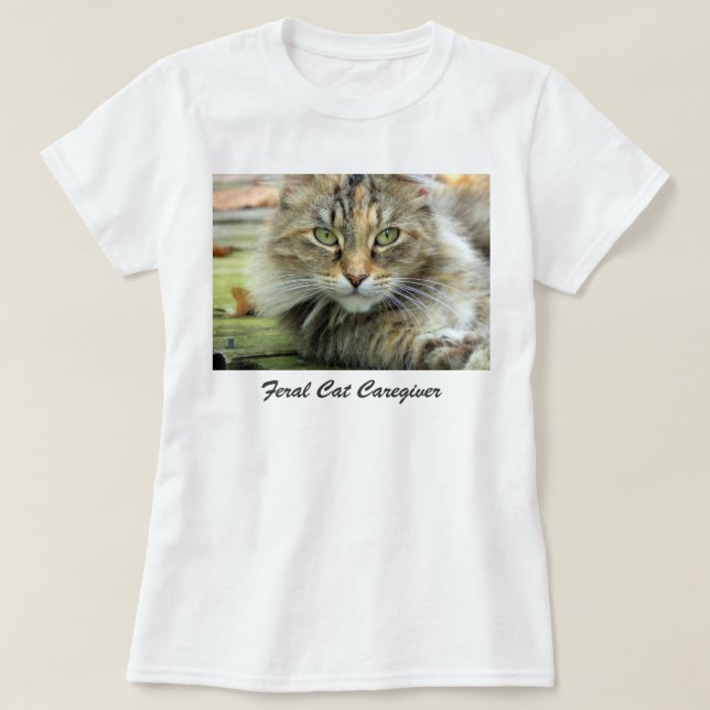 Camiseta Feral Tabby Cat Caregiver T-Shrit (Diseño del anverso)