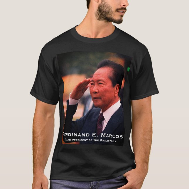 Camiseta Ferdinand Marcos, Décimo Presidente de Filipinas (Anverso)