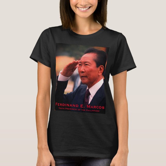 Camiseta Ferdinand Marcos, Décimo Presidente de Filipinas (Anverso)