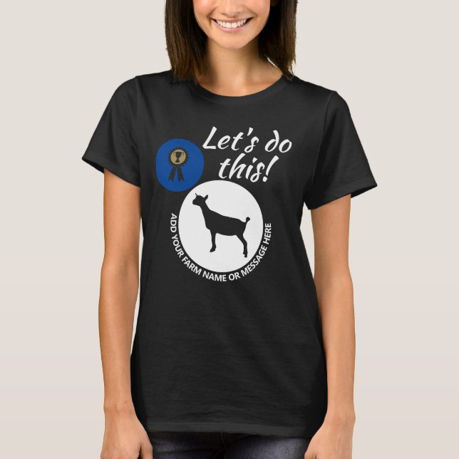 Camiseta Feria del Condado Nigeriano Dwarf Dairy Goat Show  (Anverso)