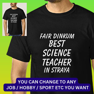 Camiseta Feria del mejor profesor de CIENCIA de Dinkum en S