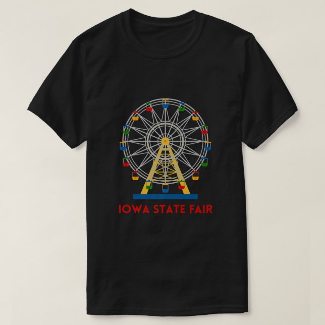 Camiseta Feria Estatal de Iowa Ferris Wheel County Fair Pre (Diseño del anverso)