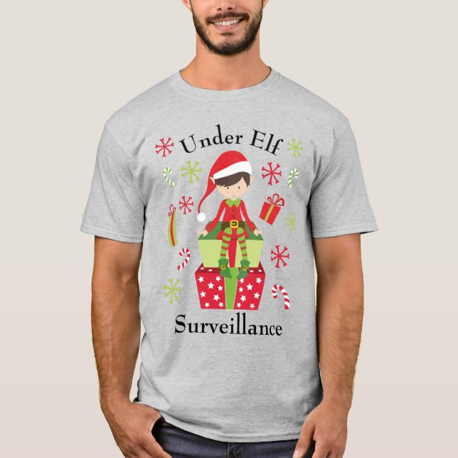 Camiseta Feriado de Navidades de vigilancia del Elf (Anverso)