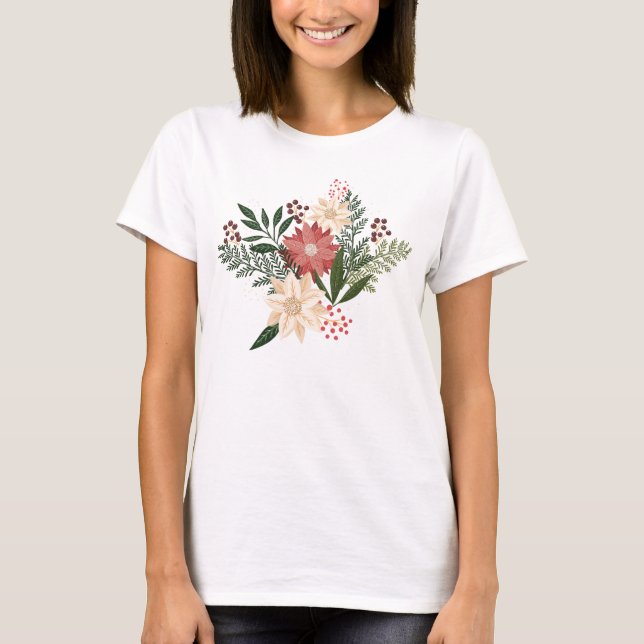 Camiseta feriado festivo de navidades botánicos (Anverso)