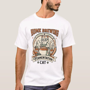 Camiseta Fermentación de Elaboración de Cerveza en Casa Gat