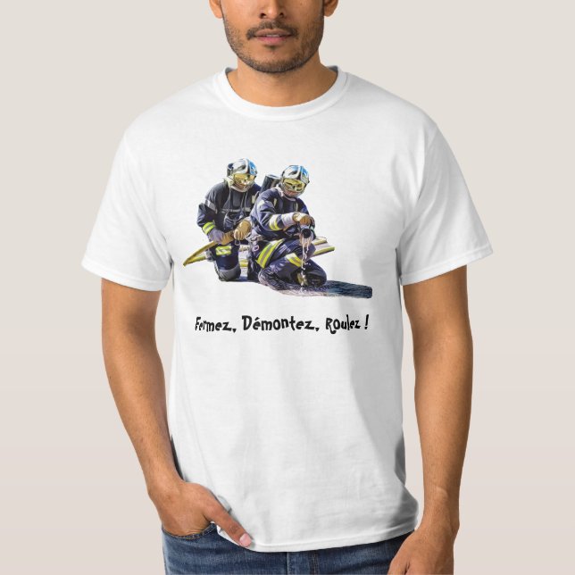 Camiseta Fermez,Demontez, Roulez ! (Anverso)