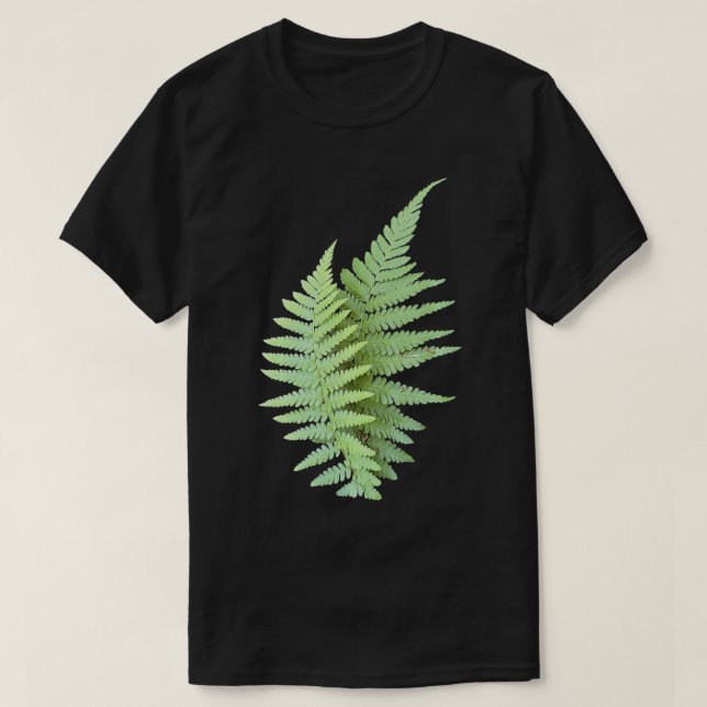 Camiseta Fern deja el arte botánico para primavera y otoño  (Diseño del anverso)