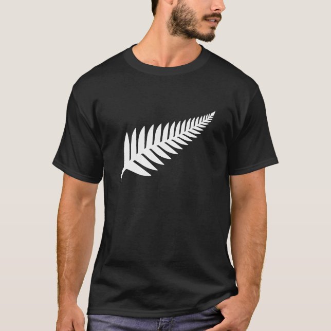Camiseta Fern plateado de Nueva Zelanda (Anverso)