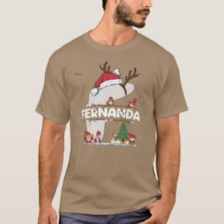Camiseta Fernanda Christmasw Fernanda Nombre para navidad d