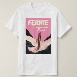 Camiseta Fernie British Columbia Ski poster