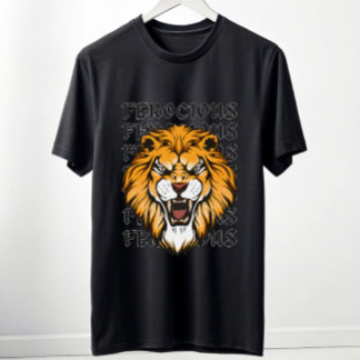 Camiseta Ferocious Lion Graphic T-Shirt – Savage Alpha Gym 