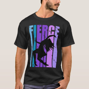 Camiseta Feroz baile morado de las mujeres cumpleaños retro
