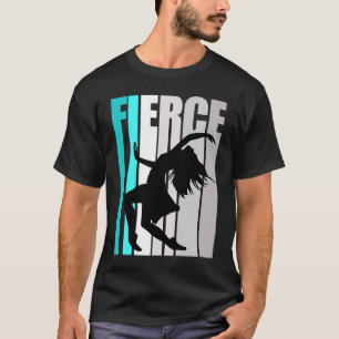 Camiseta Feroz baile turquesa femenino cumpleaños colorido
