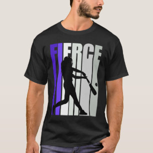 Camiseta Feroz Béisbol femenino violeta Colorful Si