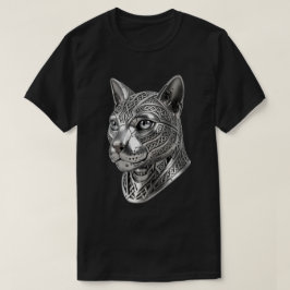 Camiseta Feroz Cabeza de Gato de Plata Celta – Guerrero Fur