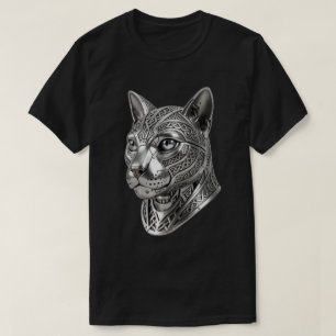 Camiseta Feroz Cabeza de Gato de Plata Celta – Guerrero Fur