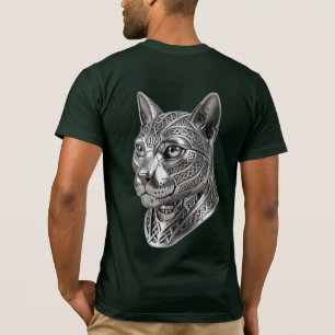 Camiseta Feroz Cabeza de Gato de Plata Celta – Guerrero Fur