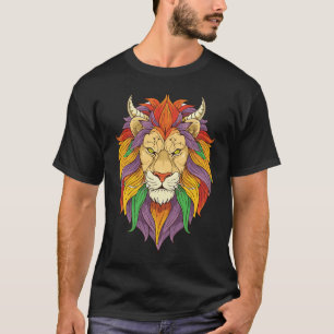 Camiseta Feroz cabeza tribal de león